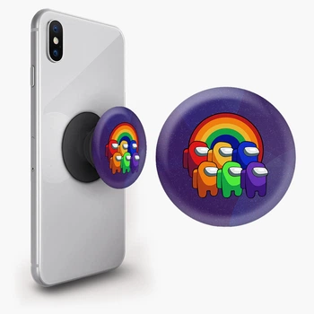 Попсокет (Popsockets) держатель для смартфона Аммонг Ас (Among Us) (8754-2595-BK) Черный