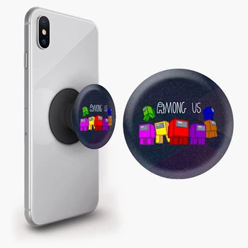Попсокет (Popsockets) держатель для смартфона Аммонг Ас (Among Us) (8754-2593-BK) Черный