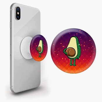 Попсокет (Popsockets) держатель для смартфона Авокадо (8754-2032-WT) Белый