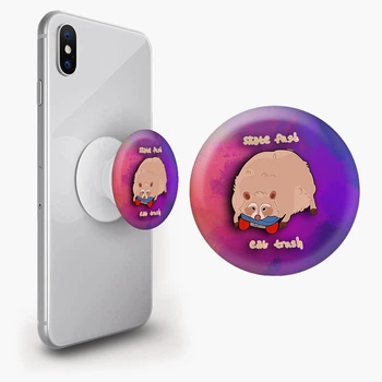 Попсокет (Popsockets) держатель для смартфона Толстый енот (8754-2051-WT) Белый