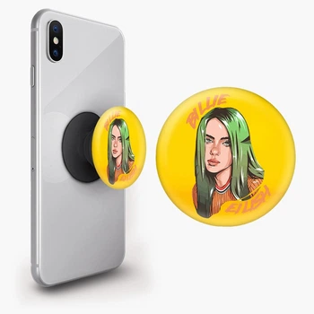Попсокет (Popsockets) держатель для смартфона Билли Айлыш (Billie Eilish) (8754-1599-BK) Черный