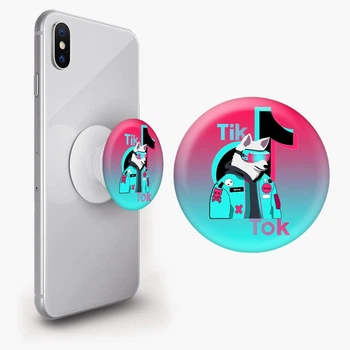 Попсокет (Popsockets) держатель для смартфона Тик Ток (Tik Tok Dog) (8754-1645-WT) Белый
