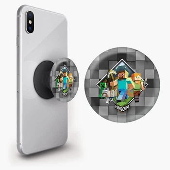 Попсокет (Popsockets) держатель для смартфона Майнкрафт (Minecraft) (8754-1175-BK) Черный