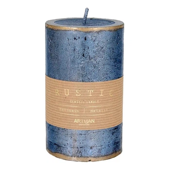 Декоративна свічка Artman Rustic Metalic Синя 70/150 – купить