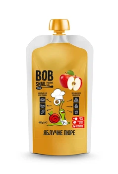 Натуральное яблучное пюре Bob Snail 400г