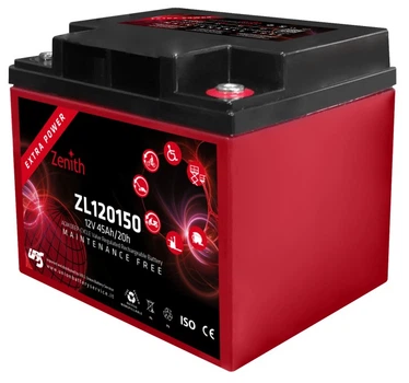 Аккумулятор тяговый Zenith AGM Deep Cycle 12V 45Ah глубокий разряд ZL120150 112202