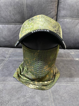 Бафф/маска для военных универсальный размер зеленый камуфляж