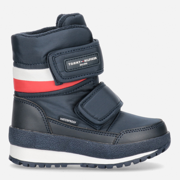 Śniegowce chłopięce ocieplane Tommy Hilfiger T3B5-32545-1485Y019 27 Niebieski/Czerwony/Biały (8052578035979)