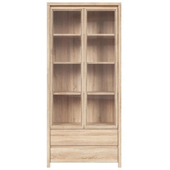 Витрина Каспиан REG2W2S-900х405х2005 из ДСП цвет дуб сонома Gerbor Holding