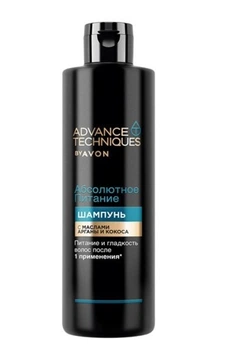 Поживний шампунь для волосся Avon Advance Techniques «Абсолютне живлення» з аргановою і кокосовою оліями 400 мл