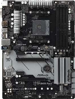 Материнская плата ASRock B450 Pro4 (sAM4, AMD B450, PCI-Ex16