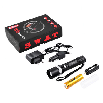 Фонарь Police 8626-XPE, ЗУ 220V/12V, 1х18650/3хААА, zoom