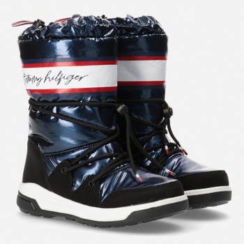 Śniegowce dziewczęce Tommy Hilfiger T3A6-32436-1485800- 25 Niebieskie (8052578027554)