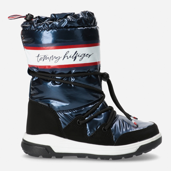 Śniegowce dziewczęce Tommy Hilfiger T3A6-32436-1485800- 33 Niebieskie (8052578027639)