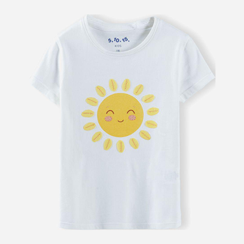 Дитяча футболка для дівчинки 5.10.15 Sunset Safari 3I4049 128 см Бежева (5902361964135)