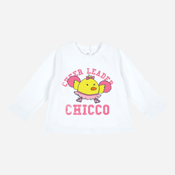 Дитяча футболка з довгими рукавами для дівчинки Chicco 090.06954-033 74 см Біла (8054707627222)