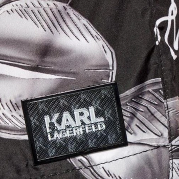 Szorty plażowe Karl Lagerfeld KL21MBM10 Black