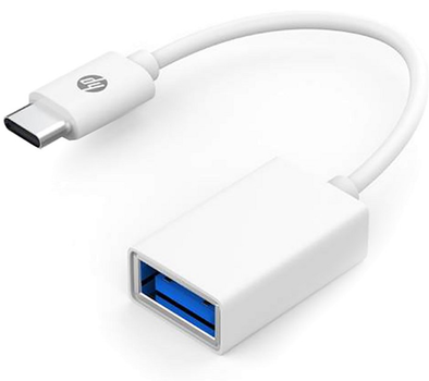 Переходник HP USB3.1 Type-C --> USB (OTG) 15 см White (DHC-TC105)