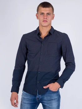 Рубашка с длинным рукавом Jack & Jones 216105026 M (83575M) Синий