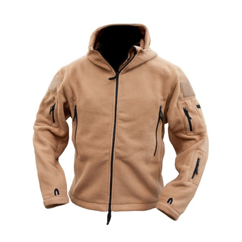 Кофта флисовая тактическая с капюшоном KOMBAT UK Recon Hoodie койот L