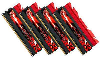 Оперативна пам'ять G.Skill DDR3-2400 32768MB PC3-19200 (Kit of 4x8192) TridentX (F3-2400C10Q-32GTX)