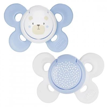 Пустышка Chicco Physio Comfort силиконовая 0-6 мес 2 шт голубая (74931.21.00.00)