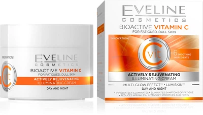 Крем выравнивающий цвет лица Eveline Cosmetics 6 Компонентов Биоактивный Витамин С 50 мл
