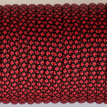 Шнур-паракорд (Paracord Type III 550 – 4 мм) Grid Black & Red 130 10 м.