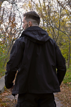 Тактическая куртка теплая Soft Shell черная Logos 4631-07 3XL