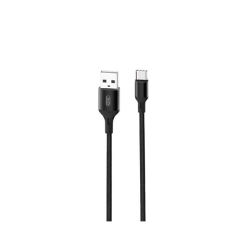 Кабель XO NB143 2.4A Braided USB cable for Type-C 2m Black