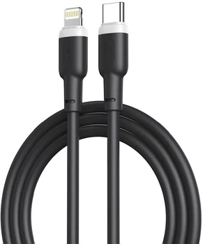 Кабель XO NB208A Liquid Silicone Data Type-c to Lightning 20W cable Black