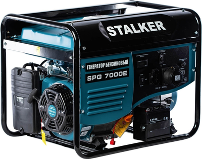 Бензиновий генератор STALKER SPG-7000E 5.5 кВт з електростартером
