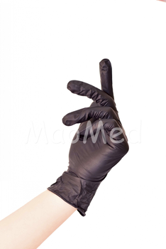 Нітрилові рукавички Medicom SafeTouch Advanced без пудри текстуровані розмір L 100 шт. Чорні (5.0 г)