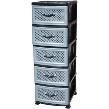 Комод пластиковый Effe 10252 5 ярусов Black