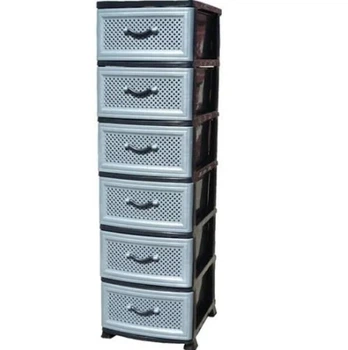 Комод пластиковый Effe 10253 6 ярусов Black