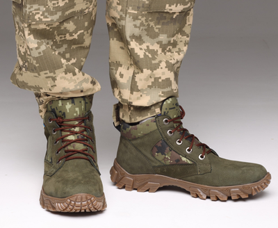 Тактические кроссовки ВСУ кожаные, военные кроссовки В-25 40 размер