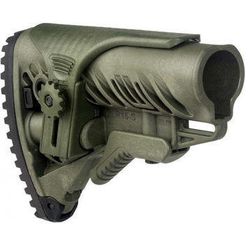 Приклад FAB Defense GLR-16 CP з регульованою щокою для AR15/M16. оливковий