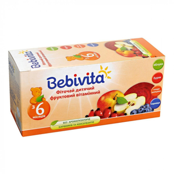 Дитячий чай Bebivita фруктовий вітамінний, 30 г (1424124)