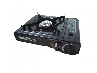 Газовая плита туристическая Gear Camp с переходником под мини баллон-картридж/стандартный баллон