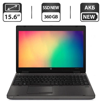 Ноутбук HP ProBook / 15.6" TN / Core i5-3210M (2(4) ядра по 2.5-3.1 GHz) / 6GB DDR3 / 360GB SSD NEW / HD Graphics 4000 / DVD-ROM / АКБ NEW / Win 10 Pro б/у