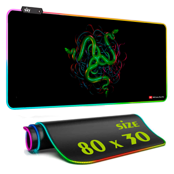 Геймерский коврик для мышки SKY (GMS-WT 8030/129) RAZER / RGB подсветка / 80x30 см