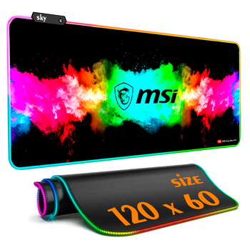 Геймерський килимок для мишки SKY (GMS-WT 12060/112) MSI / RGB підсвічування / 120x60 см