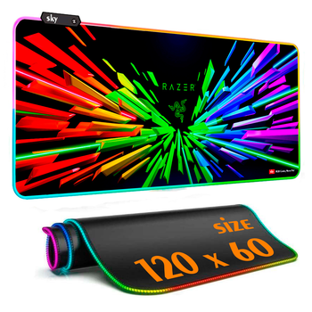Геймерський килимок для мишки SKY (GMS-WT 12060/128) RAZER / RGB підсвічування / 120x60 см