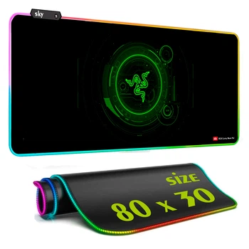 Геймерський килимок для мишки SKY (GMS-WT 8030/220) RAZER / RGB підсвічування / 80x30 см
