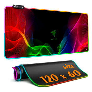 Геймерський килимок для мишки SKY (GMS-WT 12060/123) RAZER / RGB підсвічування / 120x60 см