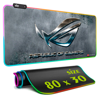 Геймерский коврик для мышки SKY (GMS-WT 8030/138) ROG / RGB подсветка / 80x30 см