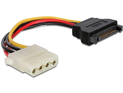 Кабель Cablexpert CC-SATA-PS-M, кабель живлення (Molex) мама + SATA кабель живлення, 150 мм.