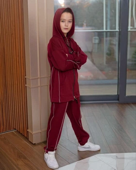 Детский светоотражающий костюм Family look 42-44 бордо
