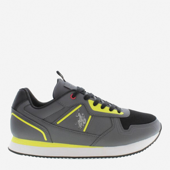 Buty sportowe męskie z siatką na platformie do kostki U.S. Polo Assn Sneaker NOBIL004MBYM1 40 Szare (8055197312483)