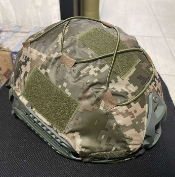 Защитный кавер (чехол) на шлем каску Fast с панелями Векро Пиксель